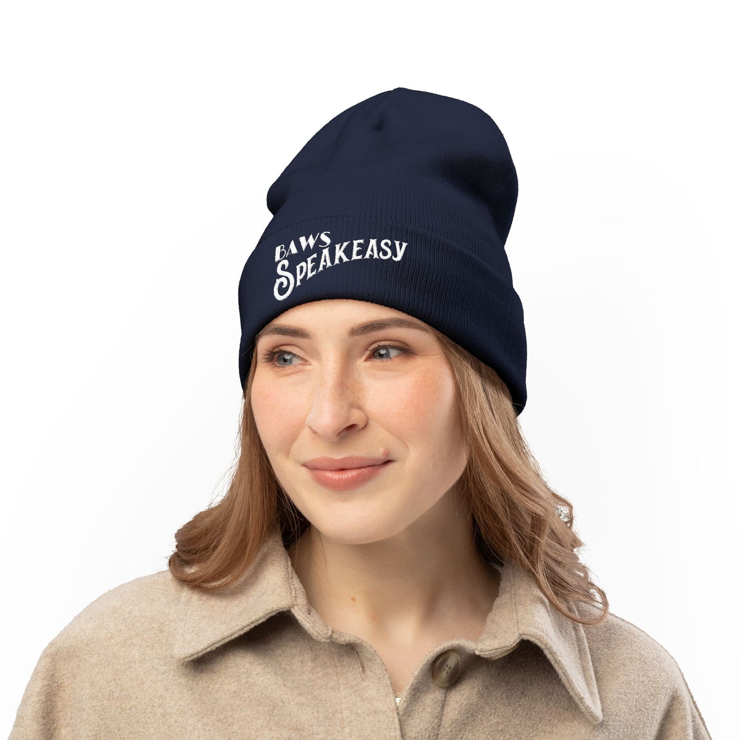 Speakeasy Knit Beanie (Embroidery)